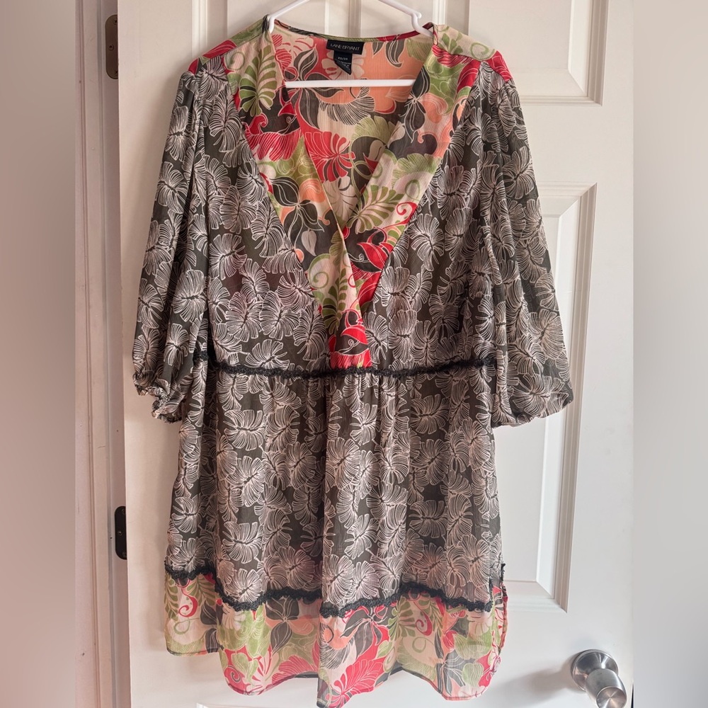 Lane Bryant Multicolor Floral Blouse